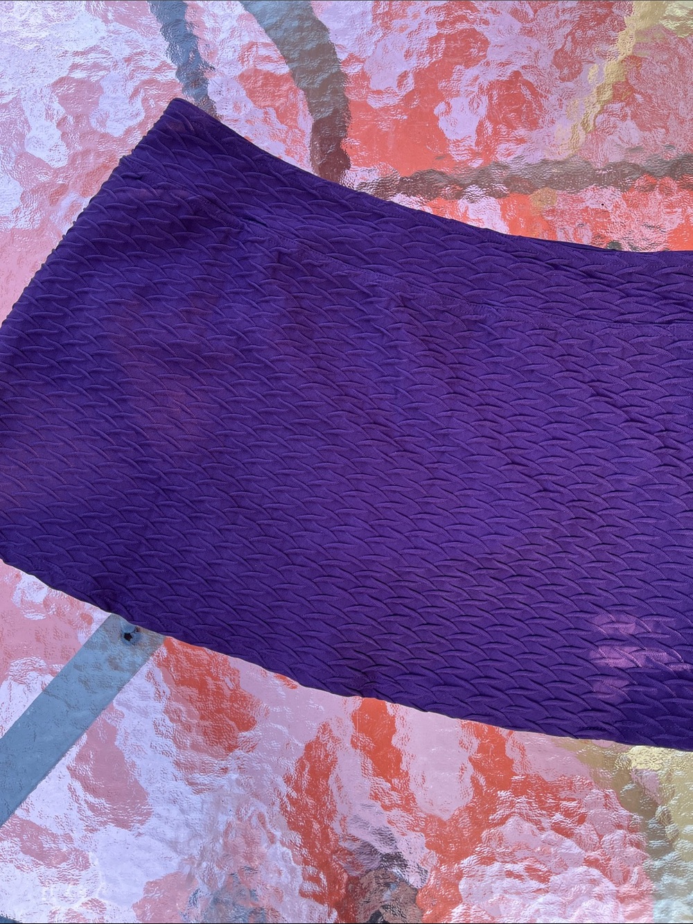 Lands' End Textured Swim Skirt in Deep Purple Size 8 - Picture 4 of 4